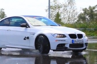 Drifting on wet ground: Breyton Topas on BMW M3 E93